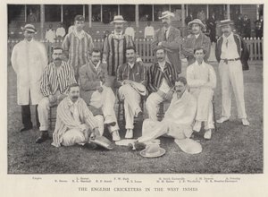 西インド諸島のイギリス人クリケット選手、1895年。