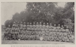 中国でのサービスに選ばれた最初のインド軍、No 3 Company、Queens Own Madras Sappers and Miners 作： English Photographer