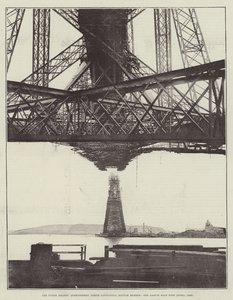 フォースブリッジ、クイーンズフェリーノースカンチレバー、下部メンバー、ガービーメインピア（1889年4月） 作： English Photographer