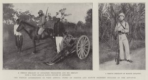 西アフリカにおけるフランスの侵略、前進に従事したフランス人と先住民の兵士の種類 作： English Photographer