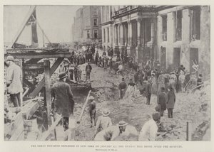 1月27日のニューヨークでの大ダイナマイト爆発、事故後のマレーヒルホテル 作： English Photographer