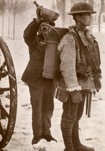 ホットスープマン、1918年（ハーフトーンの新聞用紙） 作： English Photographer