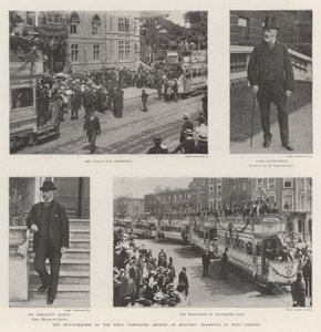 西ロンドンの電気路面電車の最初に完成したセクションの就任式 作： English Photographer