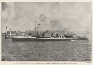 12月5日にポーツマスを襲った最新の魚雷艇駆逐艦事故、HMSウィザード 作： English Photographer