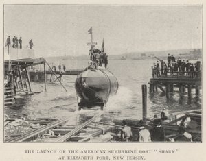 ニュージャージー州エリザベスポートでのアメリカの潜水艦ボートサメの進水 作： English Photographer
