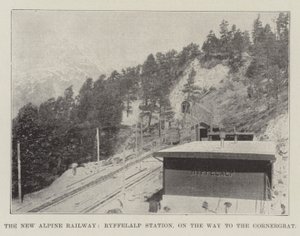 ゴルナーグラートに向かう途中の新しい高山鉄道、Ryffelalp駅 作： English Photographer