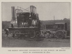 1822年にスティーブンソンによって製造されたエンジンである、世界最古の効率的な機関車 作： English Photographer