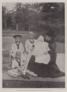 女王とその幼い孫、ヨーク公の家族 作： English Photographer