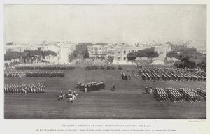 旗に敬礼するカイロ、イギリス軍の女王誕生日 作： English Photographer