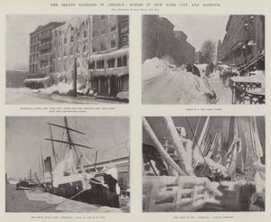 最近のアメリカのブリザード、ニューヨーク市とハーバーのシーン 作： English Photographer