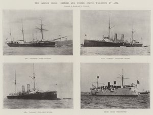 サモア危機、アピアでのイギリスとアメリカの戦艦