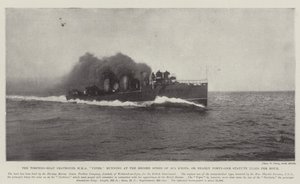魚雷艇駆逐艦HMSバイパー、1時間あたり35.5ノット、またはほぼ41法定マイルの記録速度で稼働 作： English Photographer