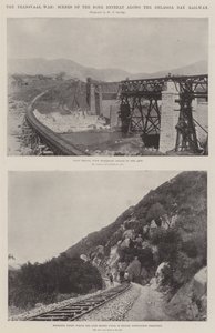 トランスバール戦争、デラゴアベイ鉄道沿いのボーアリトリートのシーン 作： English Photographer