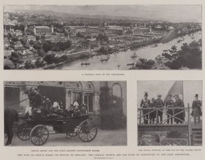 コーク展でプロイセンのヘンリー王子がアイルランド、ドイツ王子、コンノート公爵を訪問 作： English Photographer