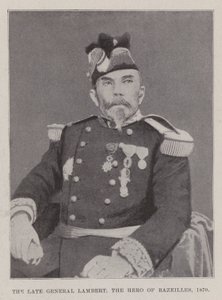 晩年のランバート将軍、バゼイユの英雄、1870年 作： English Photographer