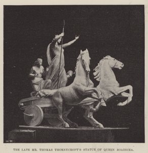 故トーマス・ソーニークロフツ氏のボアディシア女王像 作： English Photographer