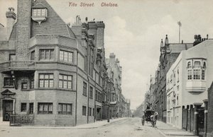ロンドン、チェルシー、タイト・ストリート（モノクロ写真 作： English Photographer
