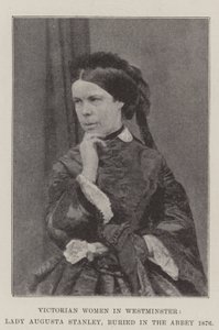1876年の修道院に埋葬されたウェストミンスターのビクトリア朝の女性、レディーオーガスタスタンレー 作： English Photographer