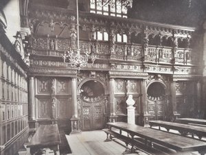 ミドルテンプルホールのインテリア、ロンドン、1885年のビュー 作： English Photographer