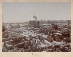 プラーナ・キラ内部の村、シャー・マンダル周辺の眺め（1908-1911年頃）（モノクロ写真 作： English Photographer