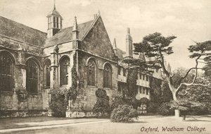 Wadham College, Oxford, Oxfordshire (白黒写真) 作： English Photographer