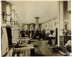 セントトーマス病院の病棟、ロンドン、1890年頃