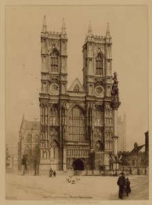 ウェストミンスター寺院のウェストタワーとクリミア記念碑 作： English Photographer