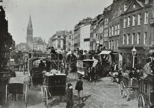ホワイトチャペルハイストリート、東向き、1890年 作： English Photographer