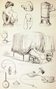 19世紀の保育園用電化製品、1890年頃 作： English School