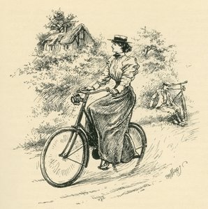 19世紀の女性サイクリスト。1897年発行の「The Strand Magazine」より。