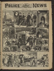 チェルシーの幽霊」『イラストレイテッド・ポリス・ニュース』1882年10月21日（新聞紙面） 作： English School