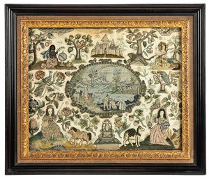 チャールズ2世のアフリカと新世界の刺しゅう写真、1660〜70年頃 作： English School