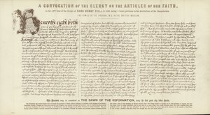 信仰の記事に関する聖職者の召集（印刷） 作： English School