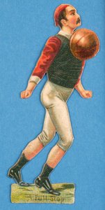 フルストップ、フットボール選手のカットアウト、1880年代〜90年代 作： English School
