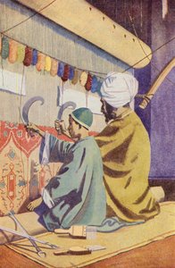 小さな絨毯職人（カラーリトグラフ） 作： English School