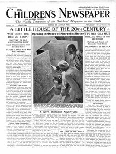 20世紀の小さな家、1924年3月、「The Children&39;s Newspaper」のフロントページ（新聞）