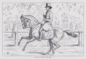 A Morning Canter in the Park (e.g. engraving) 作： English School