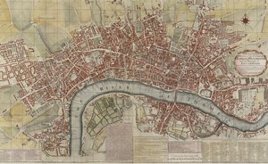 ロンドンとウェストミンスターの都市とサザーク特別区の新しい正確な計画、1725