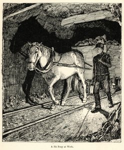 A Pit Pony at Work (e.g. engraving) 作： English School