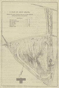 A Plan of Ascot Heath (エングレーヴィング) 作： English School