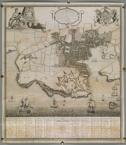 プリマスの町と城塞の平面図 作： English School