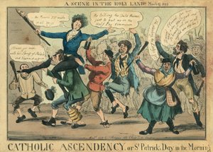 聖地でのシーン、1829年3月17日 作： English School