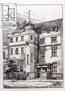 彫刻家のスタジオ、1892 作： English School