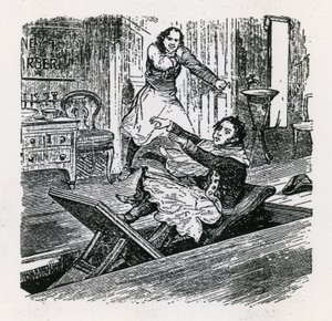 パールストリングまたはフリートストリートの友（1847）、ブリタニア、ホクストン。スウィーニー・トッド 作： English School