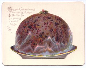 未亡人の草をかぶった若い女性を描いたヴィクトリア朝の年賀状、1880年頃（カラーリトグラフ 作： English School
