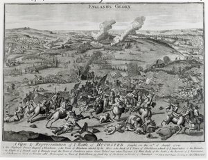 1704年8月13日、ホクステッドの戦いの概観と表現 作： English School