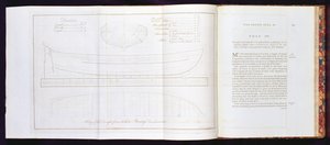 マッケンジーによって彫刻された、ウィリアムブライ（1754-1817）による、「航海」から南海へのバウンティーズの打ち上げの原案のコピー、1792年公開（174207、174209も参照） 作： English School