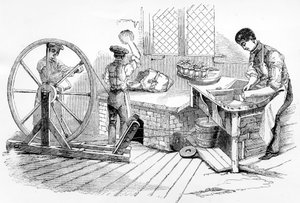 ロイヤルポーセリンワークスでの1日、ウスター、1843年 作： English School