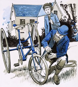 園芸用ホースはジョンダンロップにスムーズな自転車乗りを提供しました 作： English School