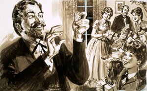 クリスマスが近づくと男は時計を見る 作： English School